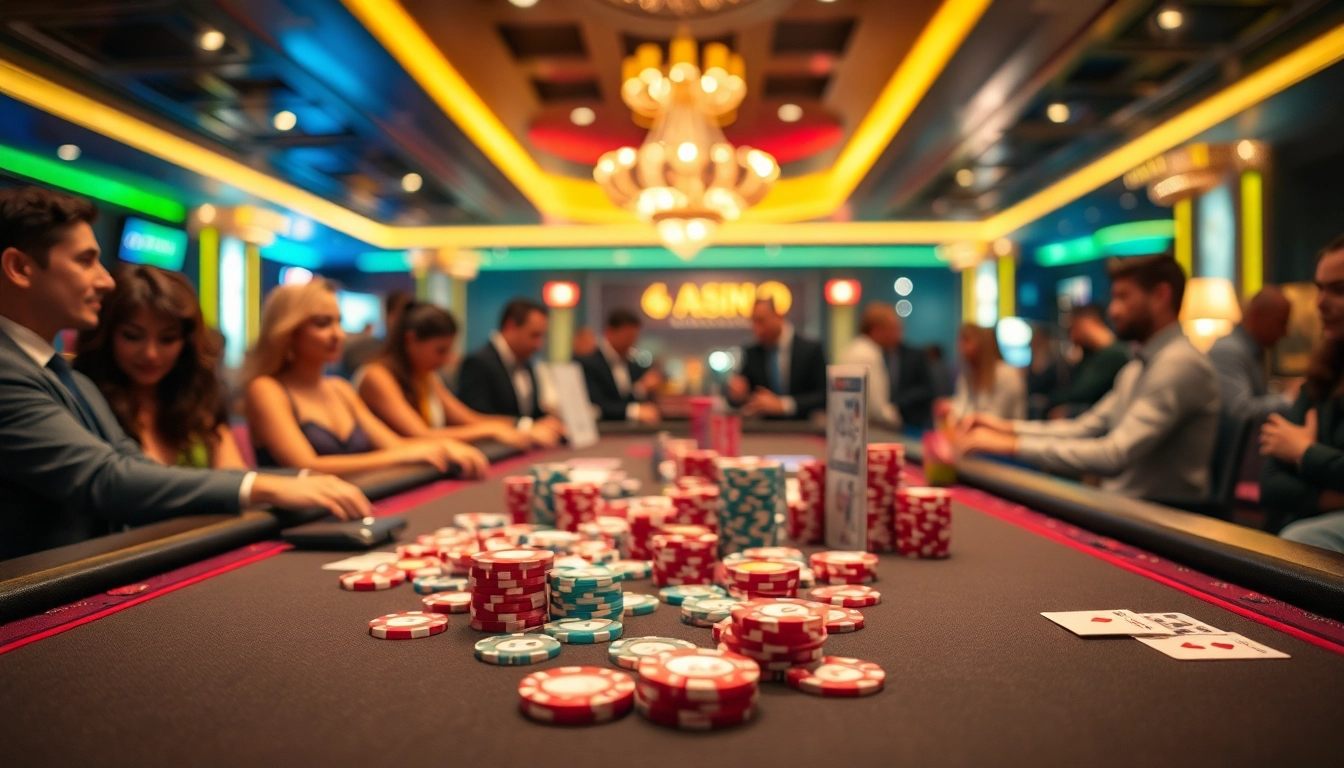 Jouer au meilleur casino france en ligne avec des jetons colorés et une ambiance élégante