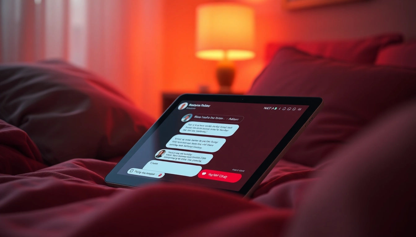 Engage in exciting ai nsfw chat with a modern digital interface in a cozy setting.