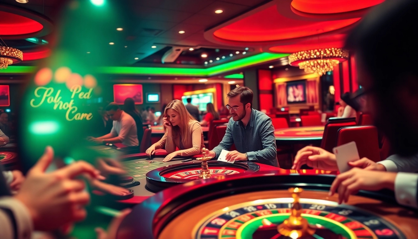 Découvrez le casino en ligne meilleur site, joueurs heureux à une table de poker, ambiance joyeuse.