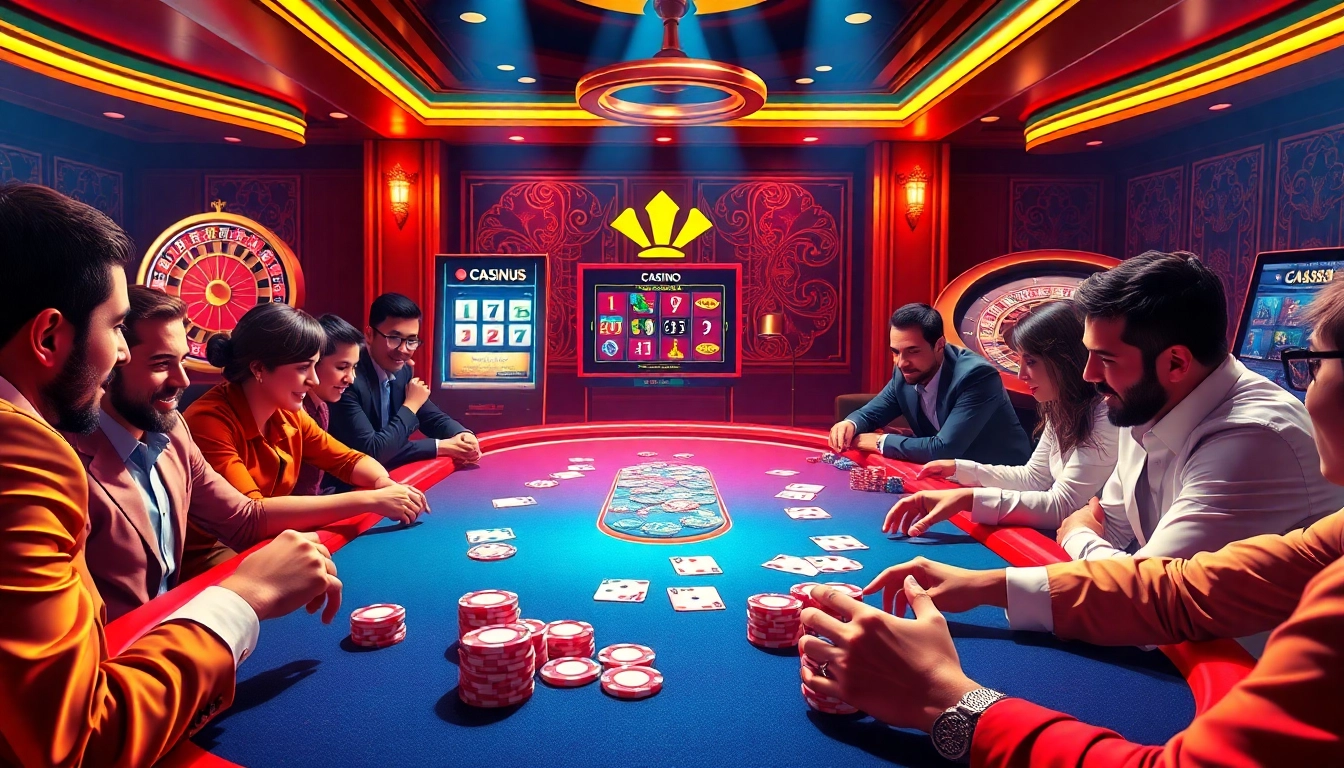 Exciting gameplay at a luxurious casino français crypto with vibrant poker action and modern gaming elements.